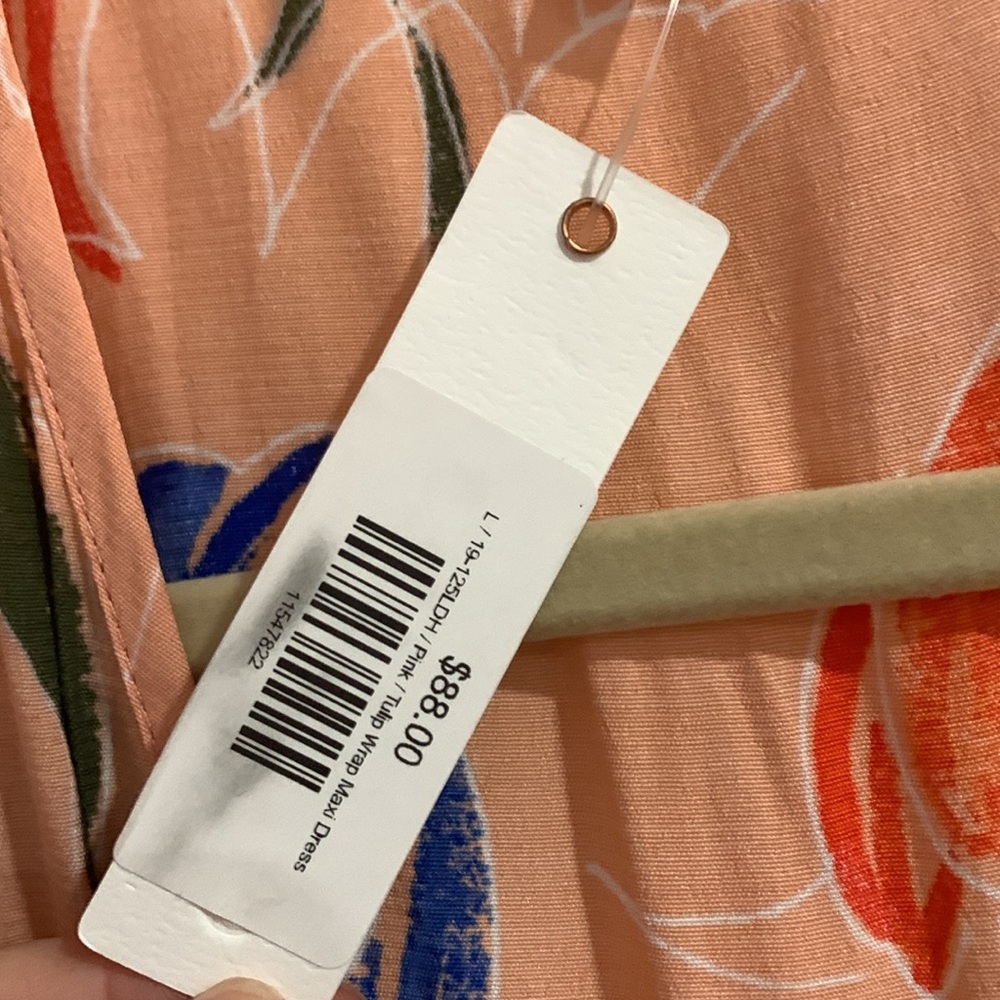 NWT | Olivaceous Floral Tulip Wrap Maxi Dress - Size Large - Picture 5 of 11